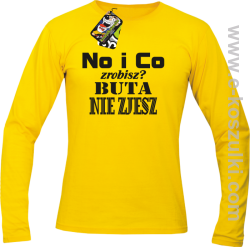 No i co zrobisz buta nie zjesz - longsleeve męski żółty