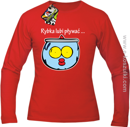 Rybka lubi pływać - longsleeve męski