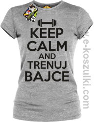 Keep Calm and trenuj bajce - koszulka damska melanż