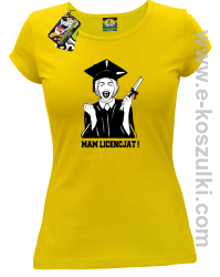Mam Licencjant Studentka z dyplomem - koszulka damska żółta