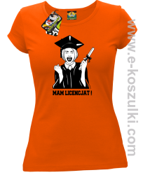Mam Licencjant Studentka z dyplomem - koszulka damska pomarańczowa