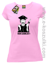 Mam Licencjant Studentka z dyplomem - koszulka damska różowa