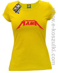 Rockowa mama - koszulka damska żółty