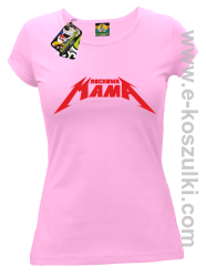 Rockowa mama - koszulka damska różowy