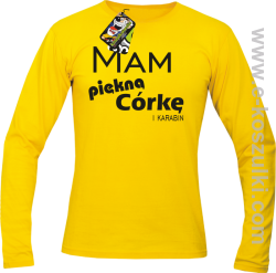Mam piękną córkę! i karabin...  - longsleeve męski żółty