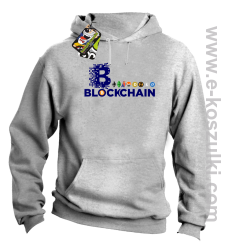 BLOCKCHAIN Fan Symbols - bluza męska z kapturem melanż 