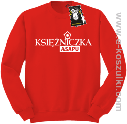 Księżniczka ASAPU - bluza dla informatyka bez kaptura czerwona