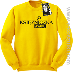 Księżniczka ASAPU - bluza dla informatyka bez kaptura żółta