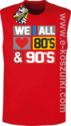 We All love 80s & 90s - bezrękawnik męski czerwony