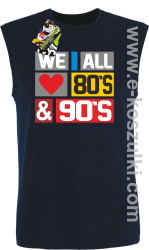 We All love 80s & 90s - bezrękawnik męski granatowy