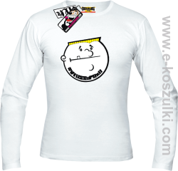 Wuss up bro - longsleeve męski - biały