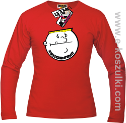 Wuss up bro - longsleeve męski - czerwony