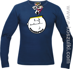 Wuss up bro - longsleeve męski - granatowy