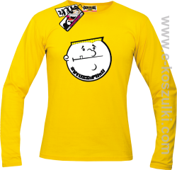 Wuss up bro - longsleeve męski - żółty
