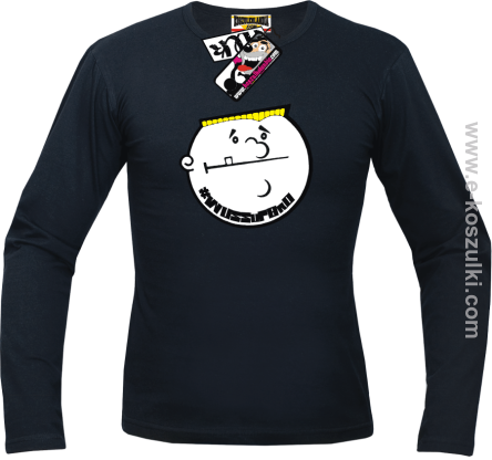 Wuss up bro - longsleeve męski - czarny