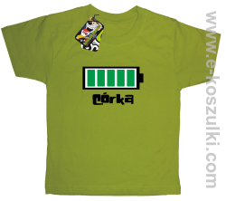 Córka Bateria 100% - koszulka dziecięca kiwi