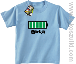 Córka Bateria 100% - koszulka dziecięca błękitna