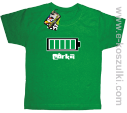 Córka Bateria 100% - koszulka dziecięca zielona