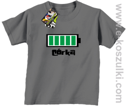Córka Bateria 100% - koszulka dziecięca szara