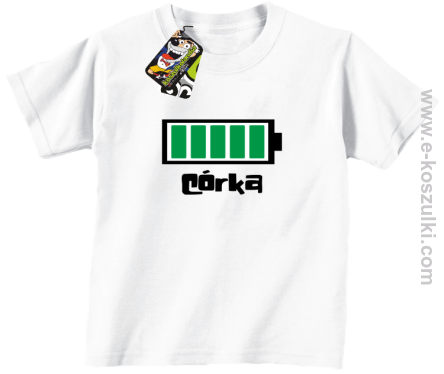 Córka Bateria 100% - koszulka dziecięca biała