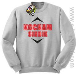 Kocham siebie - bluza bez kaptura melanż