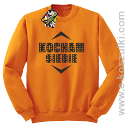 Kocham siebie - bluza bez kaptura pomarańczowa