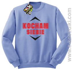 Kocham siebie - bluza bez kaptura błękitna