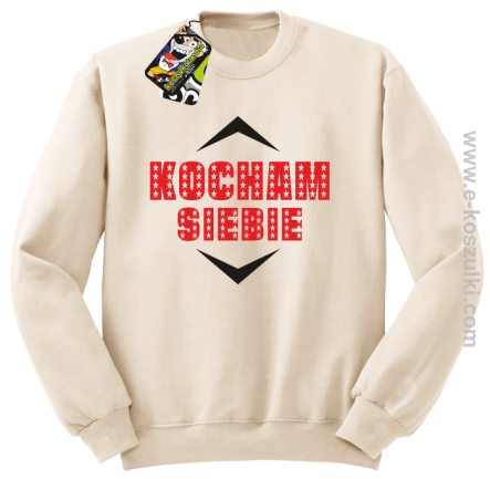 Kocham siebie - bluza bez kaptura beżowa