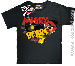 Angry bears koszulka dziecięca - czarny