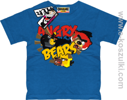 Angry bears koszulka dziecięca - niebieski
