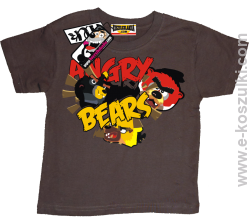 Angry bears koszulka dziecięca - brązowy