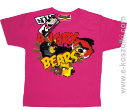 Angry bears koszulka dziecięca - różowy