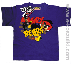 Angry bears koszulka dziecięca - fioletowy