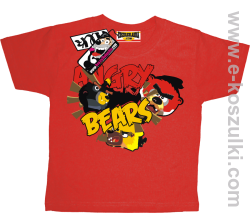 Angry bears koszulka dziecięca - czerwony