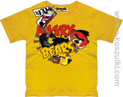 Angry bears koszulka dziecięca - żółty