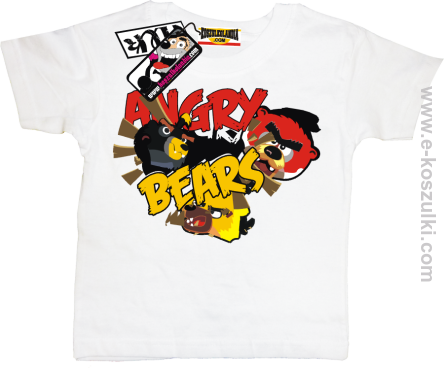 Angry bears koszulka dziecięca - biały