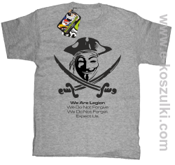Anonymous We are Legion We Do Not Forget We Do Not Forgive Expect Us - koszulka dziecięca melanż 