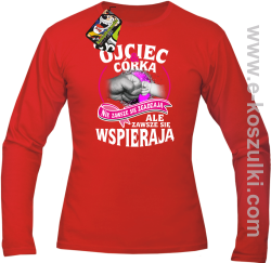 Ojciec i Córka nie zawsze się zgadzają ale zawsze się wspierają - longsleeve męski czerwony