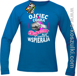 Ojciec i Córka nie zawsze się zgadzają ale zawsze się wspierają - longsleeve męski niebieski