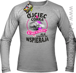 Ojciec i Córka nie zawsze się zgadzają ale zawsze się wspierają - longsleeve męski melanż 