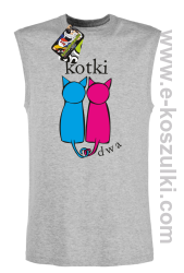 Kotki dwa - bezrękawnik męski melanżowy