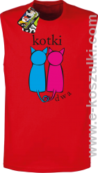 Kotki dwa - bezrękawnik męski czerwony