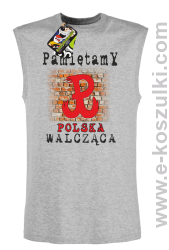 PAMIĘTAMY POLSKA WALCZĄCA ŚCIANA - bezrękawnik męski melanż 