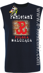 PAMIĘTAMY POLSKA WALCZĄCA ŚCIANA - bezrękawnik męski granatowy