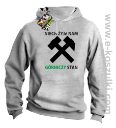 Niech żyje nam górniczy stan - bluza z kapturem melanż 