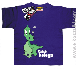 Smoczek cześć kolego koszulka dziecięca - fioletowy