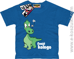 Smoczek cześć kolego koszulka dziecięca - niebieski
