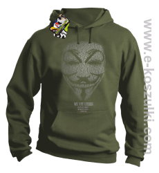 We are Anonymous We are Legion We do not forgive, we do not forget Expect us - bluza z kapturem khaki