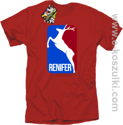 Renifer ala NBA Święta red