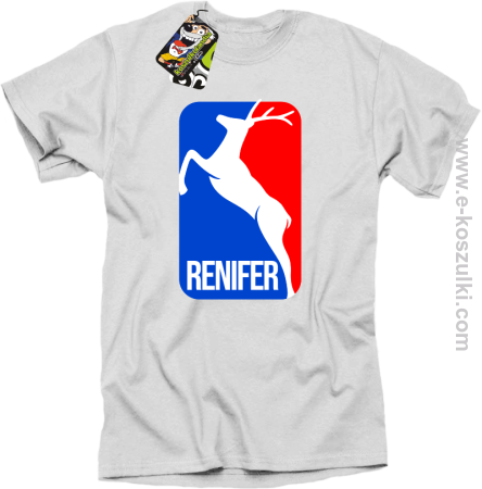 Renifer ala NBA Święta - koszulka męska 